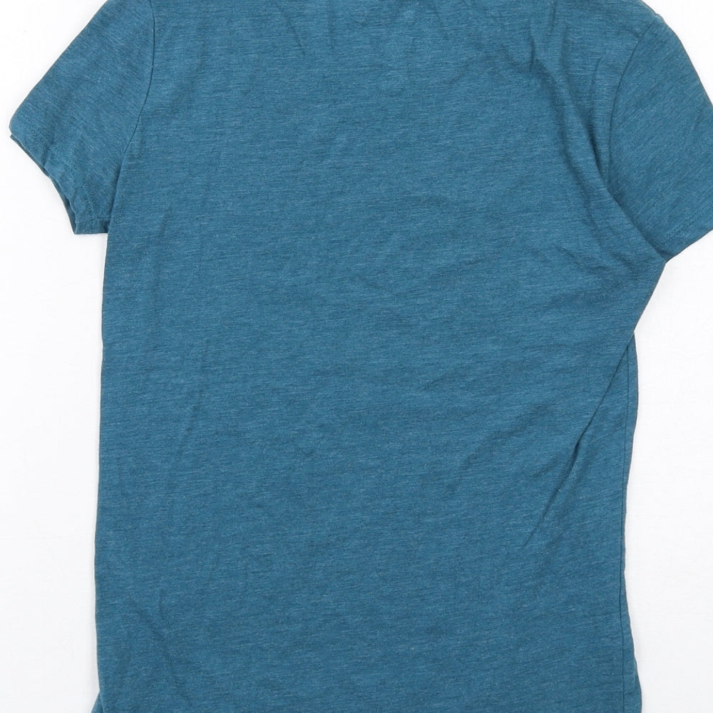 Free State Womens Blue Cotton Basic T-Shirt Size XS Round Neck - Aero