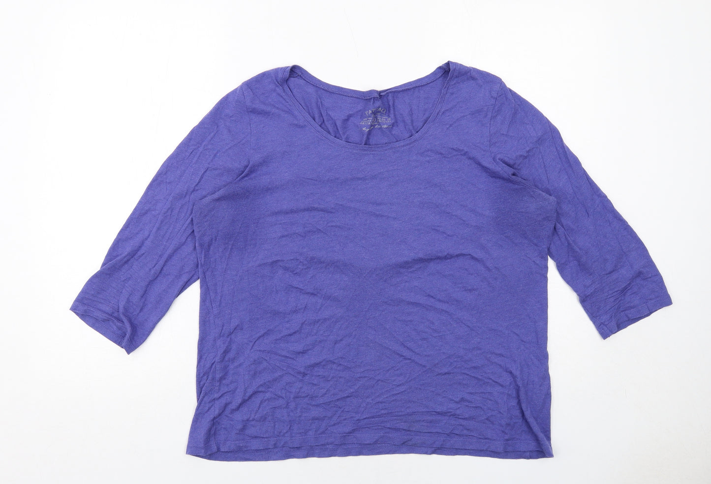 Fat Face Womens Blue Cotton Basic T-Shirt Size 16 Round Neck