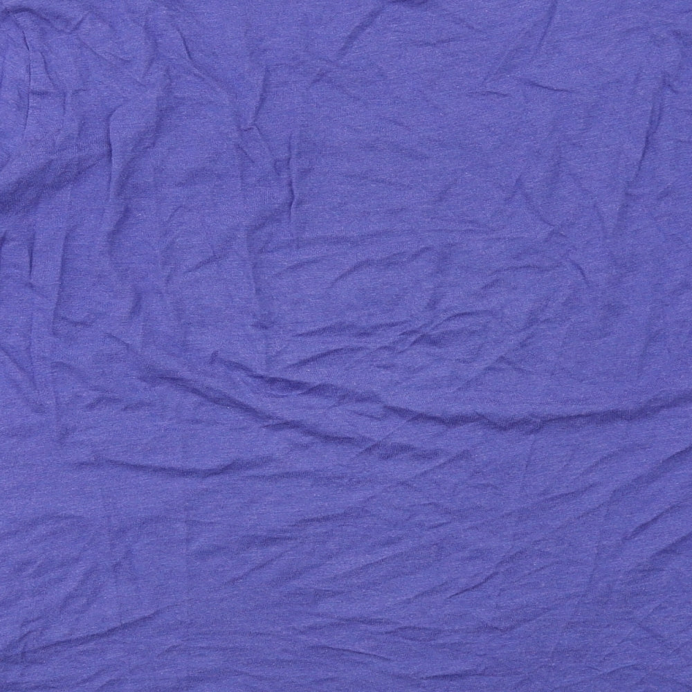 Fat Face Womens Blue Cotton Basic T-Shirt Size 16 Round Neck