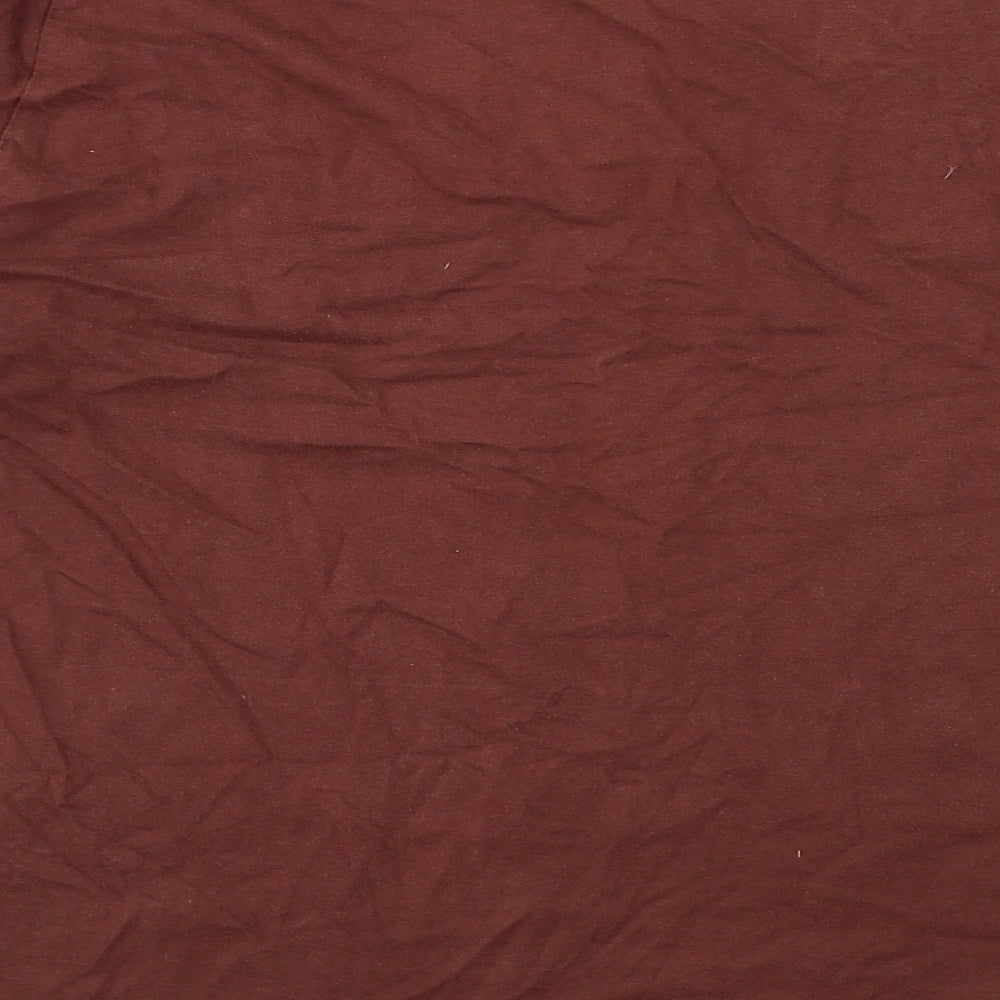 In Extenso Womens Brown Cotton Basic T-Shirt Size XL V-Neck