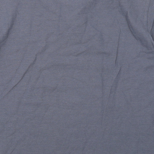 Marks and Spencer Mens Blue Cotton Polo Size M Collared Button