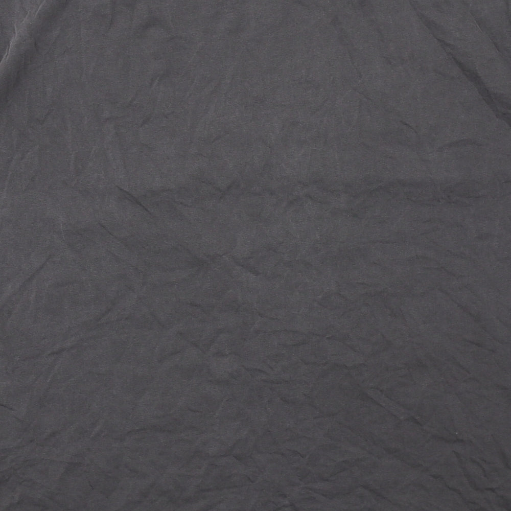 Hush Womens Grey Cotton Basic T-Shirt Size S Round Neck - Dragon