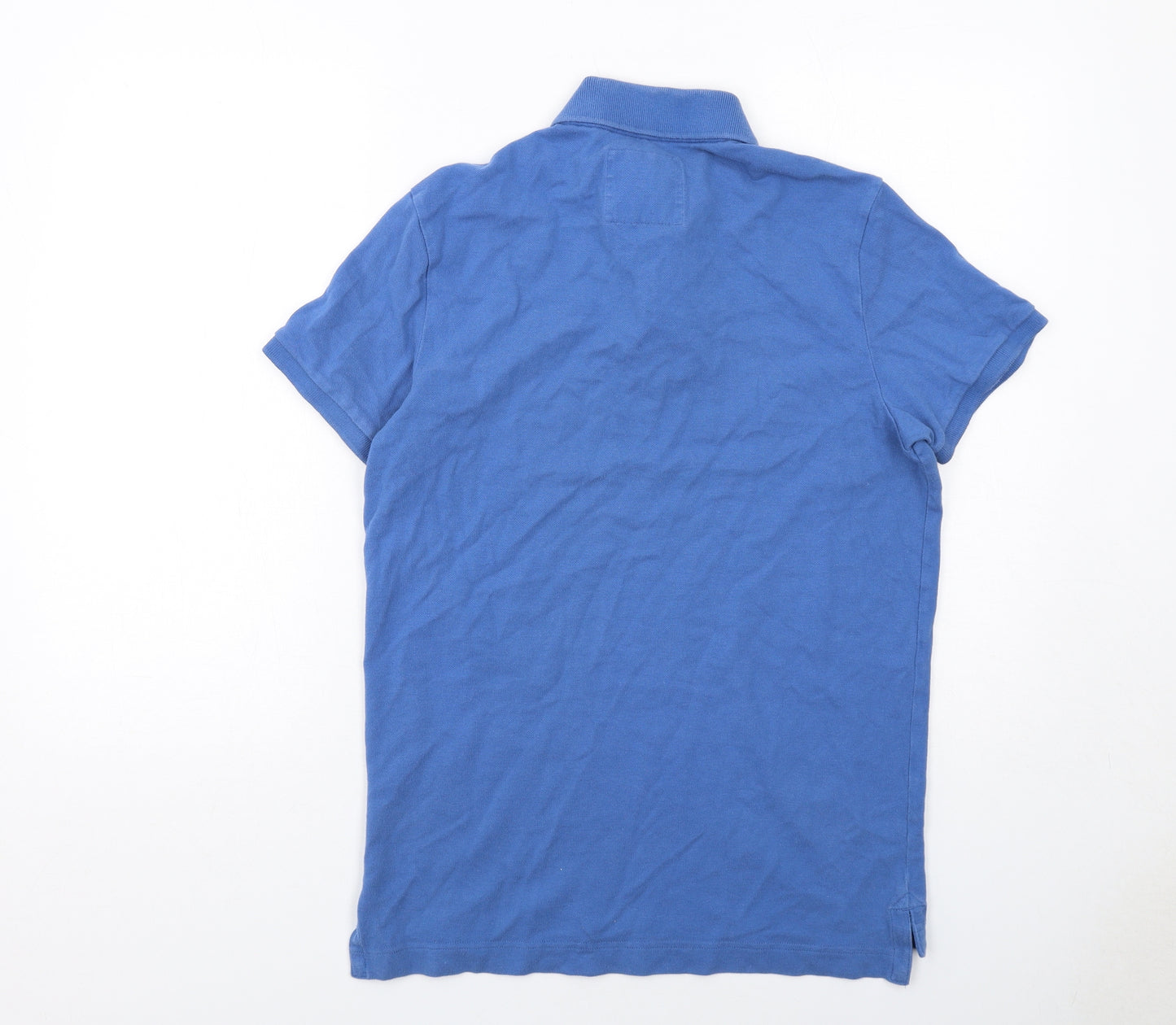 Abercrombie & Fitch Mens Blue Cotton Polo Size M Collared Button