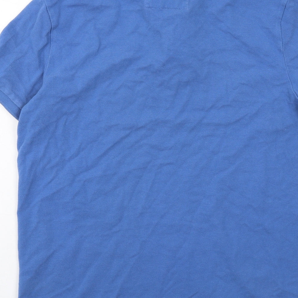 Abercrombie & Fitch Mens Blue Cotton Polo Size M Collared Button