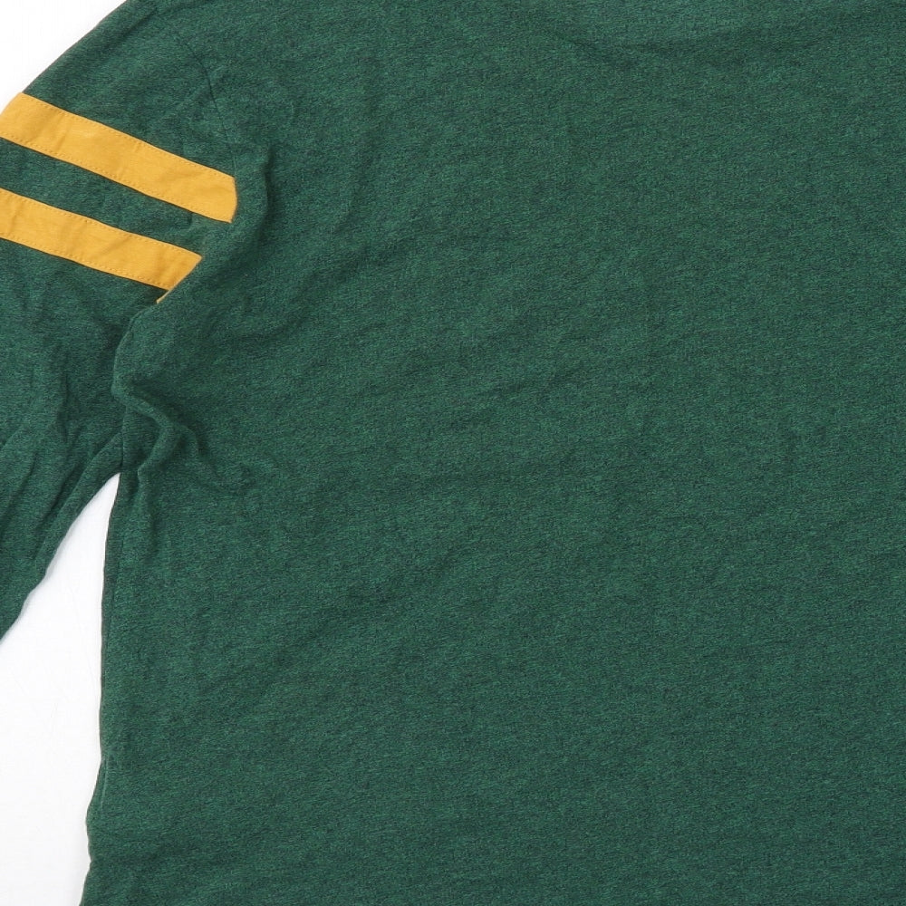 Superdry Mens Green Cotton T-Shirt Size L Round Neck