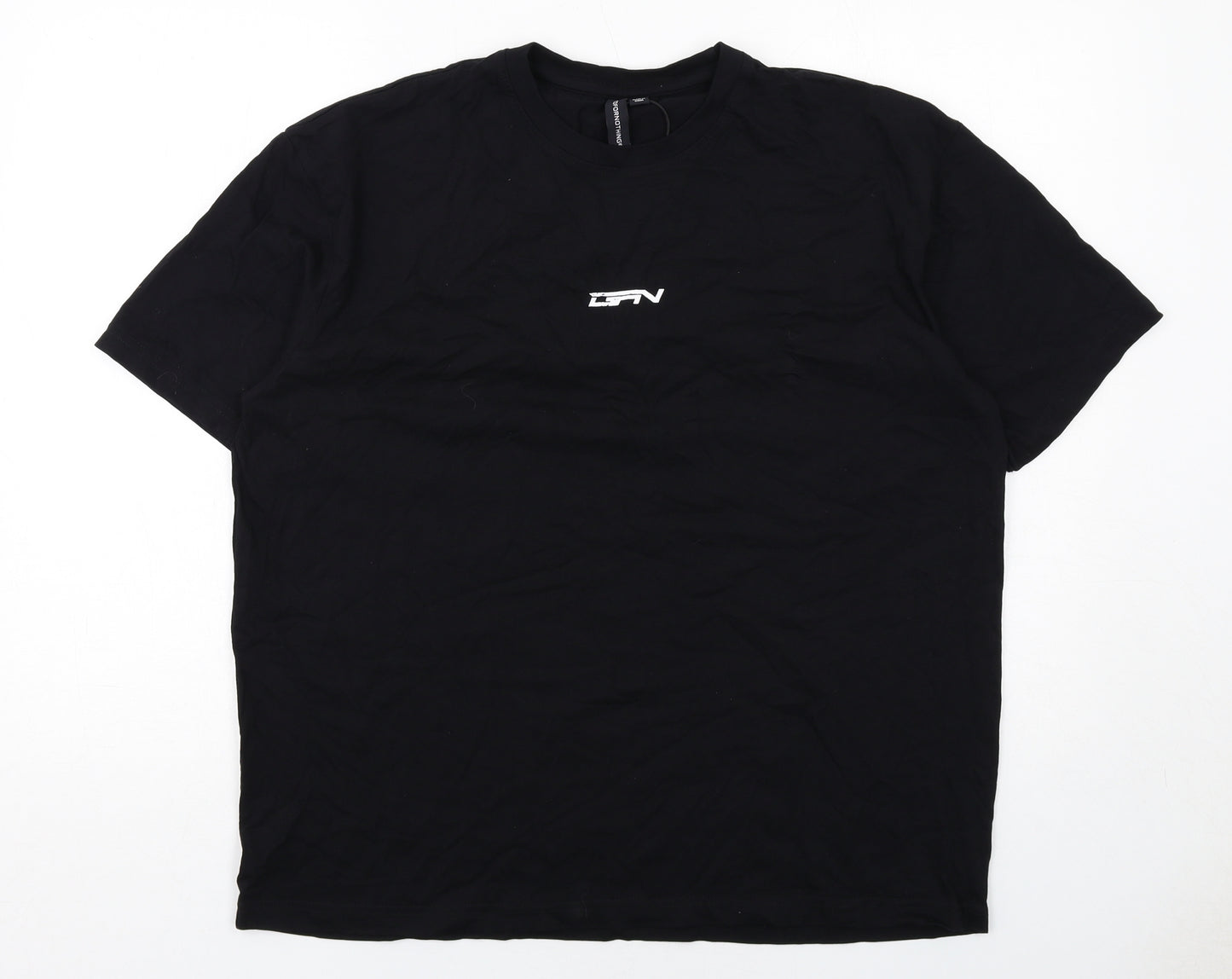 Good For Nothing Womens Black Cotton Basic T-Shirt Size M Round Neck