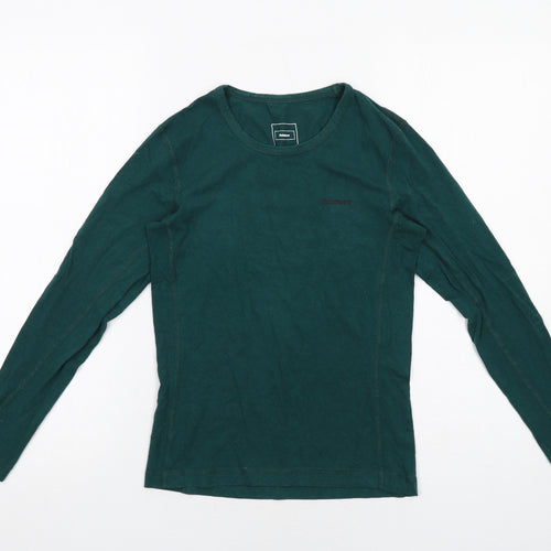 Finisterre Womens Green Viscose Basic T-Shirt Size 8 Round Neck