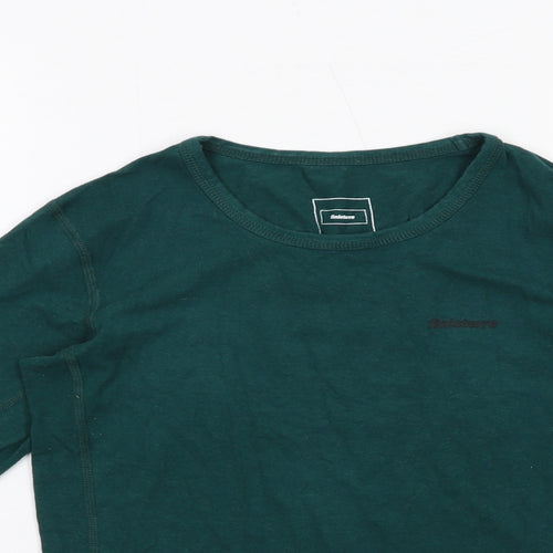 Finisterre Womens Green Viscose Basic T-Shirt Size 8 Round Neck