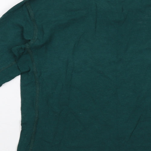 Finisterre Womens Green Viscose Basic T-Shirt Size 8 Round Neck