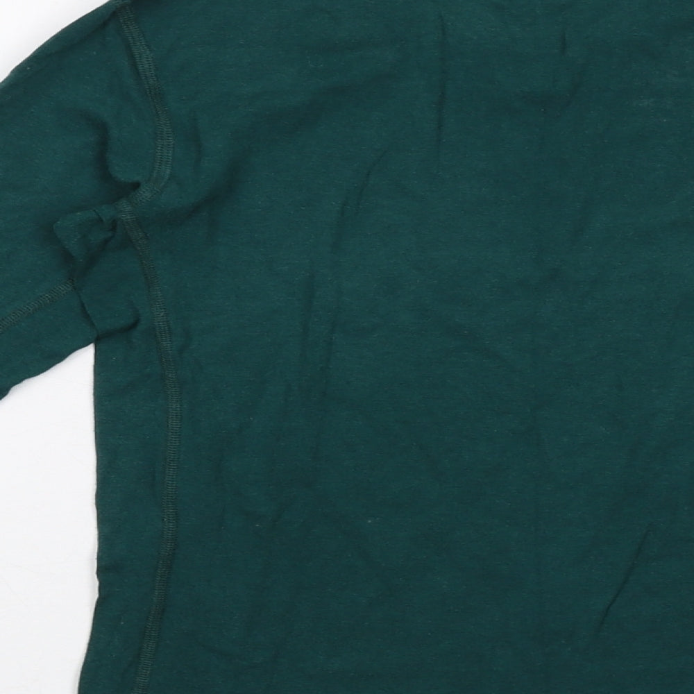 Finisterre Womens Green Viscose Basic T-Shirt Size 8 Round Neck