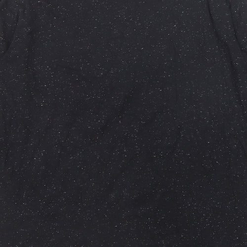 Aka/Kuma Mens Black Cotton T-Shirt Size M Round Neck