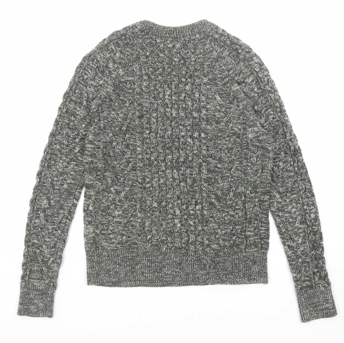 Gap Womens Green Round Neck Cotton Pullover Jumper Size S