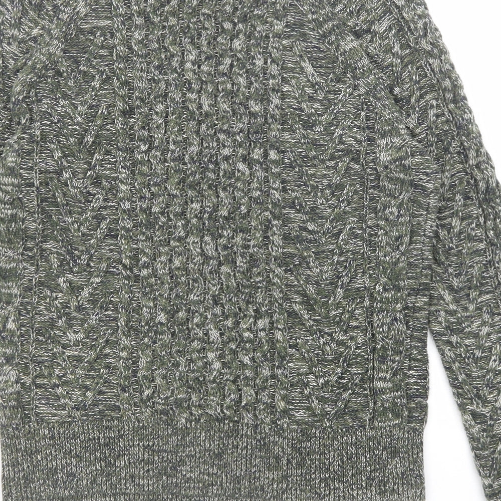 Gap Womens Green Round Neck Cotton Pullover Jumper Size S