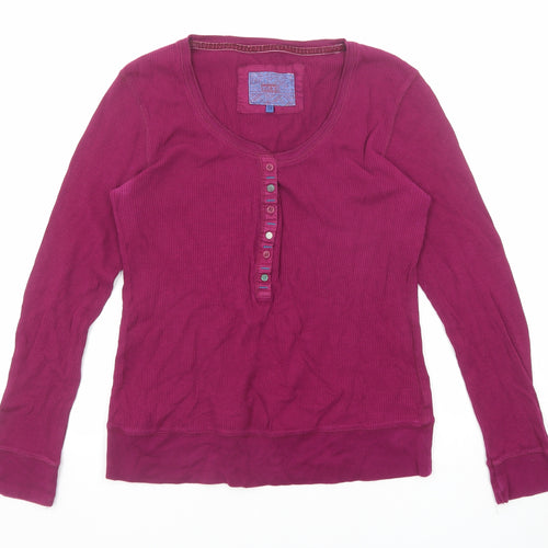 NEXT Womens Purple Scoop Neck Cotton Pullover Jumper Size 14