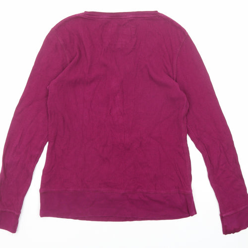 NEXT Womens Purple Scoop Neck Cotton Pullover Jumper Size 14