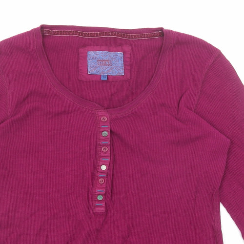 NEXT Womens Purple Scoop Neck Cotton Pullover Jumper Size 14