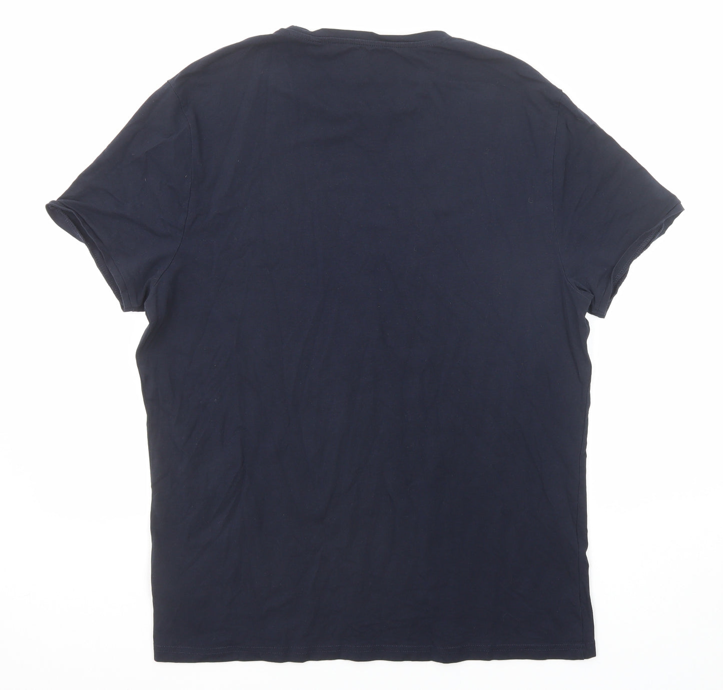 C&A Womens Blue Cotton Basic T-Shirt Size XL Round Neck