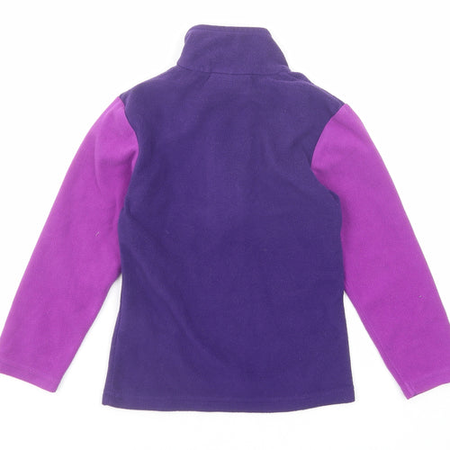 Mountain Warehouse Girls Purple Colourblock Polyester Pullover Sweatshirt Size 3-4 Years Zip