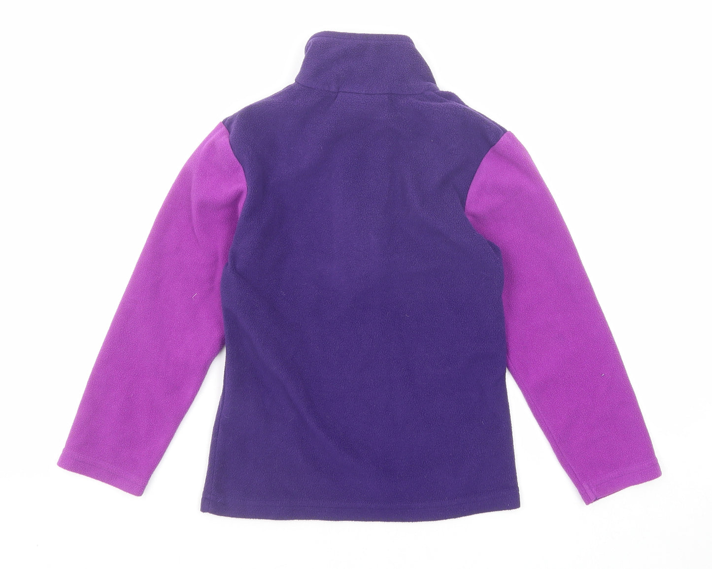 Mountain Warehouse Girls Purple Colourblock Polyester Pullover Sweatshirt Size 3-4 Years Zip