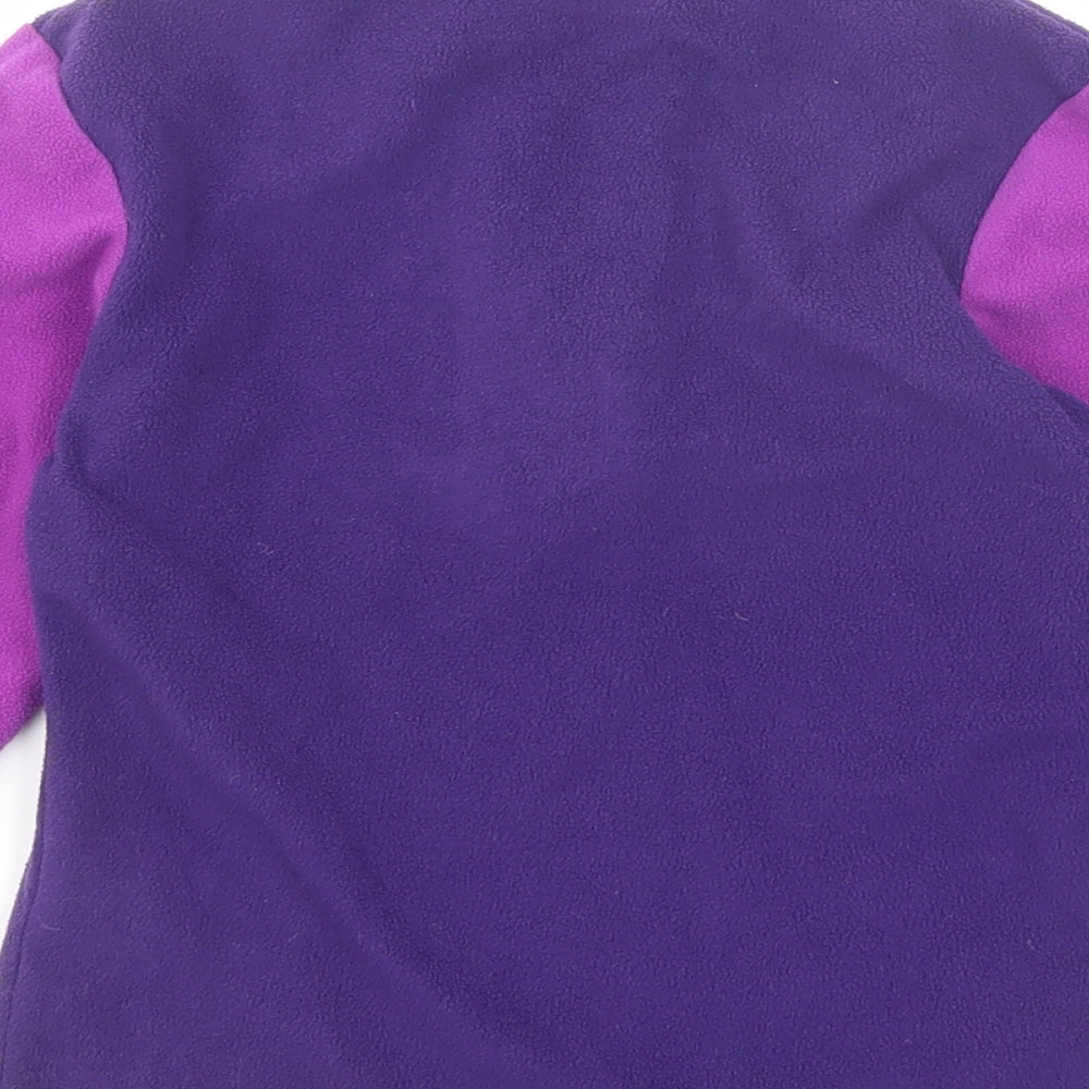 Mountain Warehouse Girls Purple Colourblock Polyester Pullover Sweatshirt Size 3-4 Years Zip