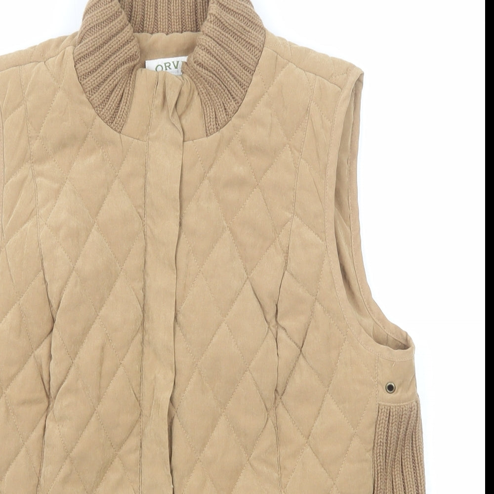 Orvis Womens Beige Gilet Jacket Size 6 Snap