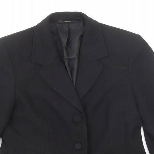 Marks and Spencer Womens Black Jacket Blazer Size 10 Button