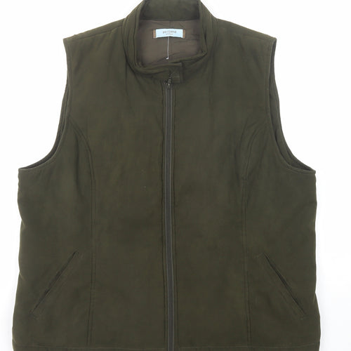 Portland Womens Green Gilet Jacket Size 18 Zip