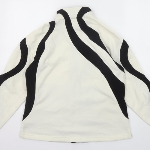 Blast Womens White Geometric Jacket Size L Zip