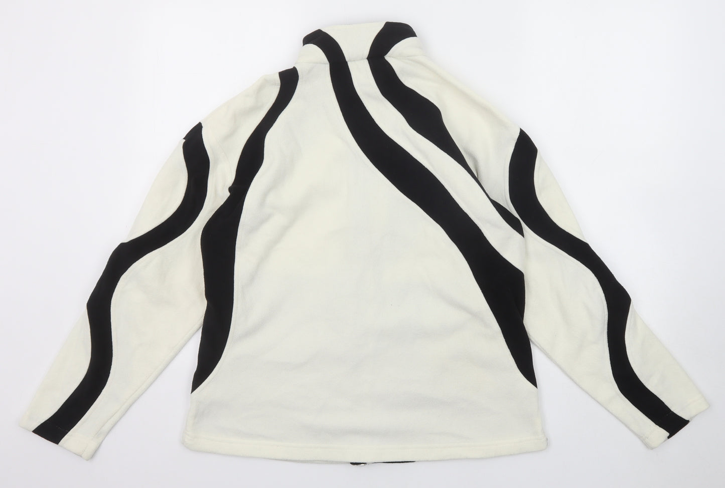 Blast Womens White Geometric Jacket Size L Zip