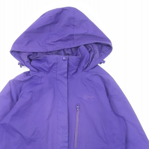 Hi Gear Womens Purple Windbreaker Jacket Size 12 Zip