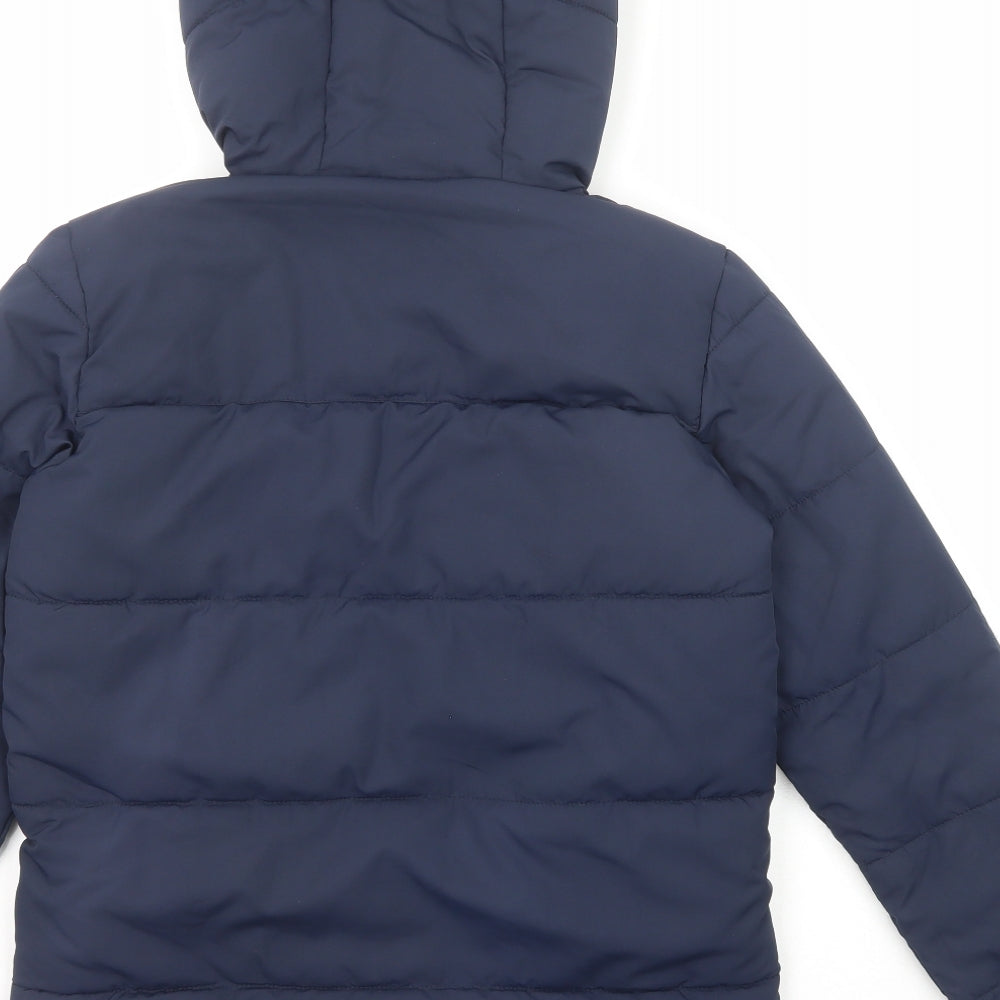 JACK & JONES Boys Blue Puffer Jacket Jacket Size 12 Years Zip