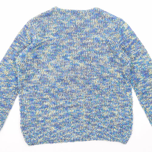 EWM Womens Blue Round Neck Polyester Pullover Jumper Size 14 - Size 14-16
