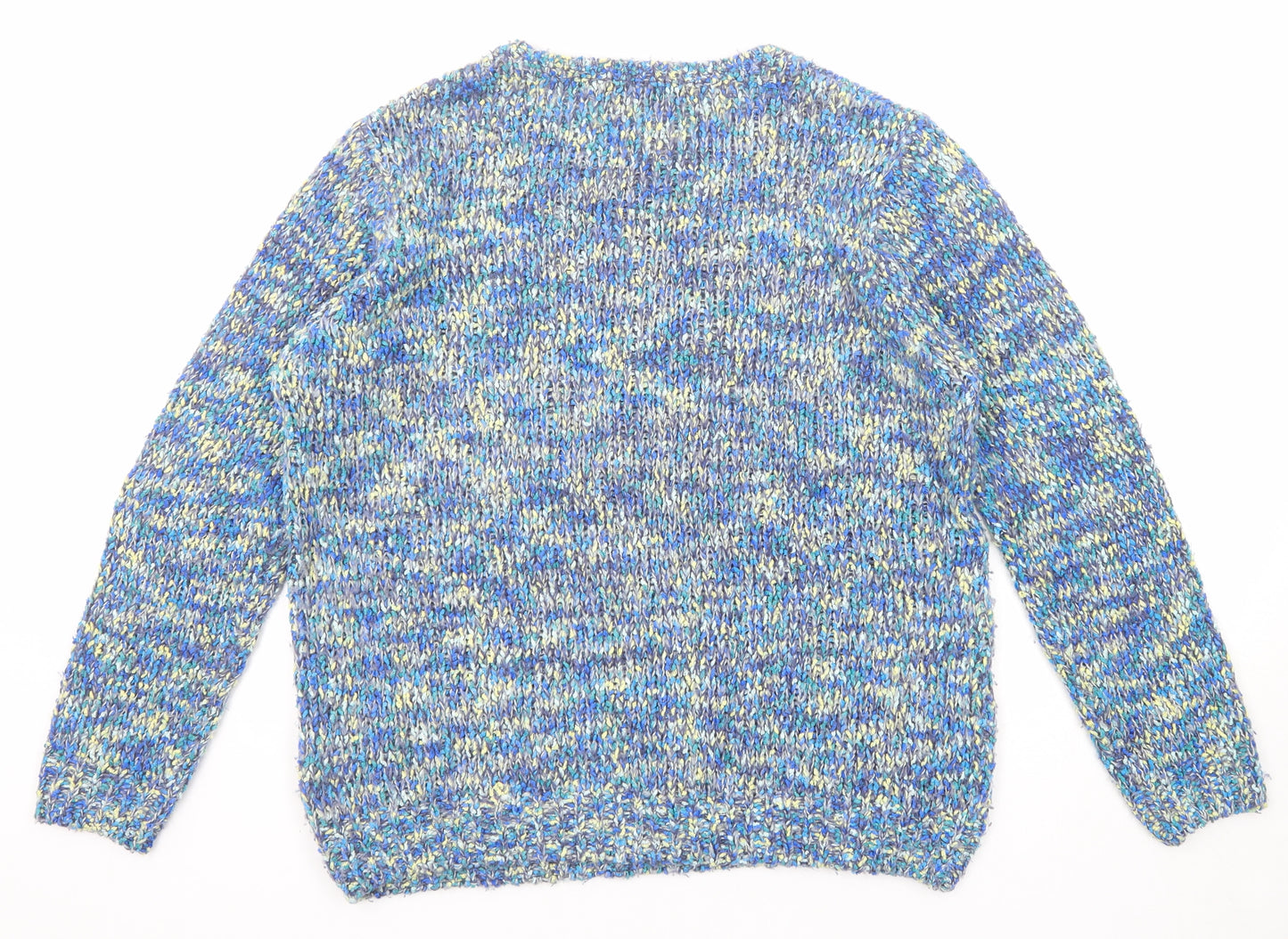 EWM Womens Blue Round Neck Polyester Pullover Jumper Size 14 - Size 14-16