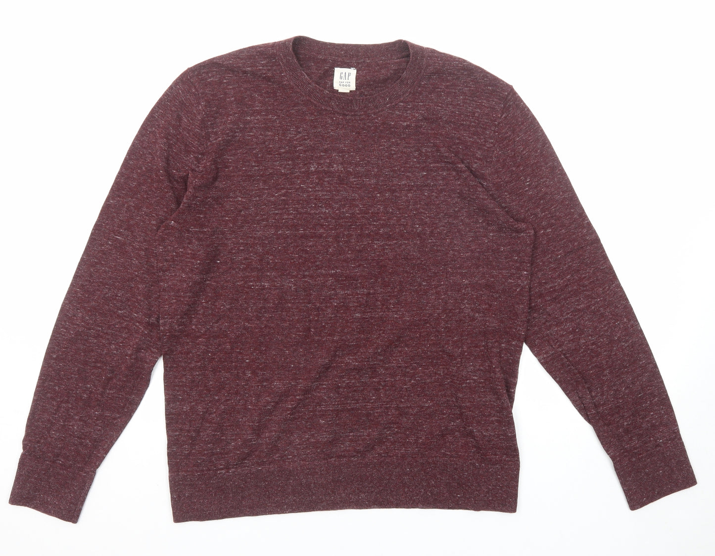 Gap Mens Purple Round Neck Cotton Pullover Jumper Size M Long Sleeve