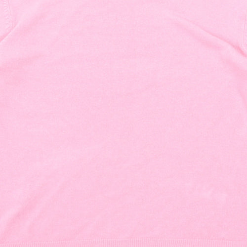 Marks and Spencer Womens Pink Round Neck Acrylic Pullover Jumper Size 10