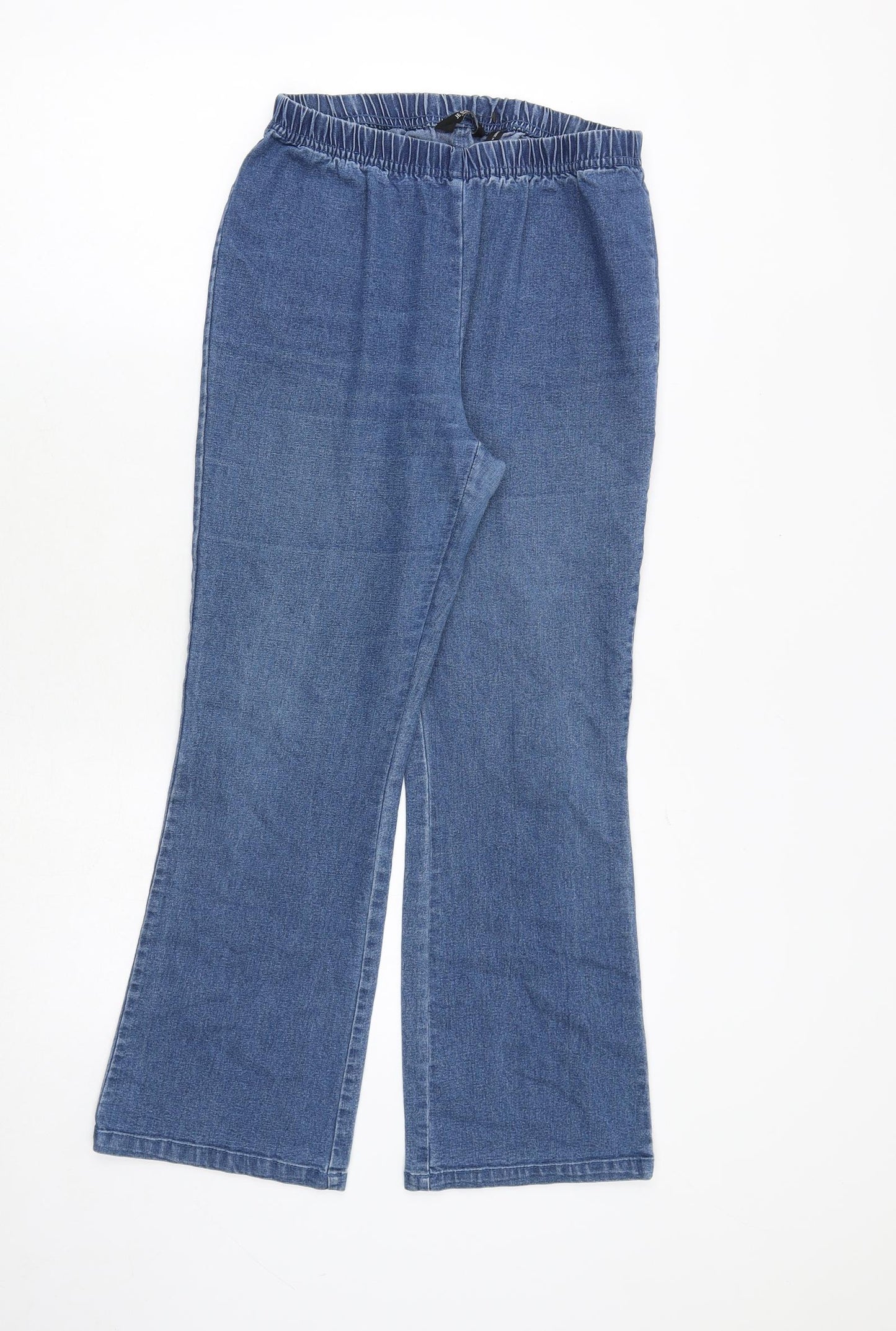 Simply Be Womens Blue Cotton Flared Jeans Size 12 Regular