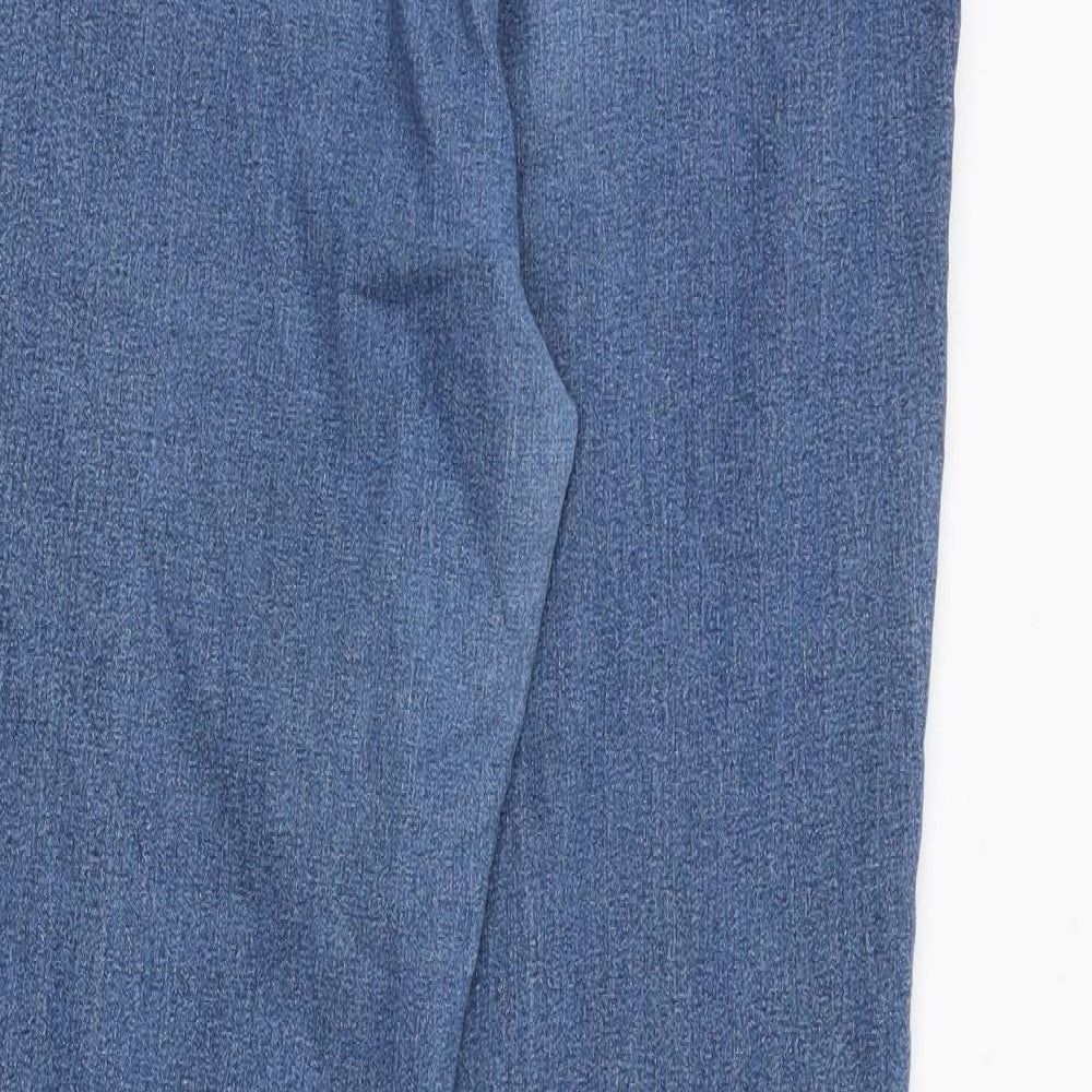 Simply Be Womens Blue Cotton Flared Jeans Size 12 Regular