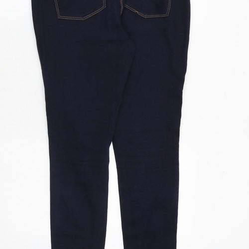 Dorothy Perkins Womens Blue Cotton Skinny Jeans Size 14 Regular Zip