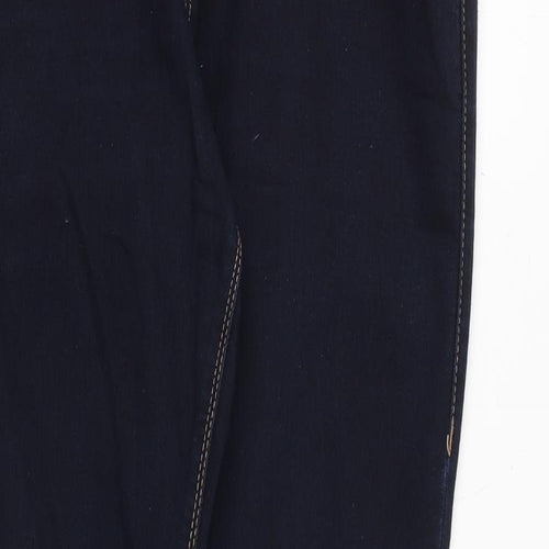 Dorothy Perkins Womens Blue Cotton Skinny Jeans Size 14 Regular Zip