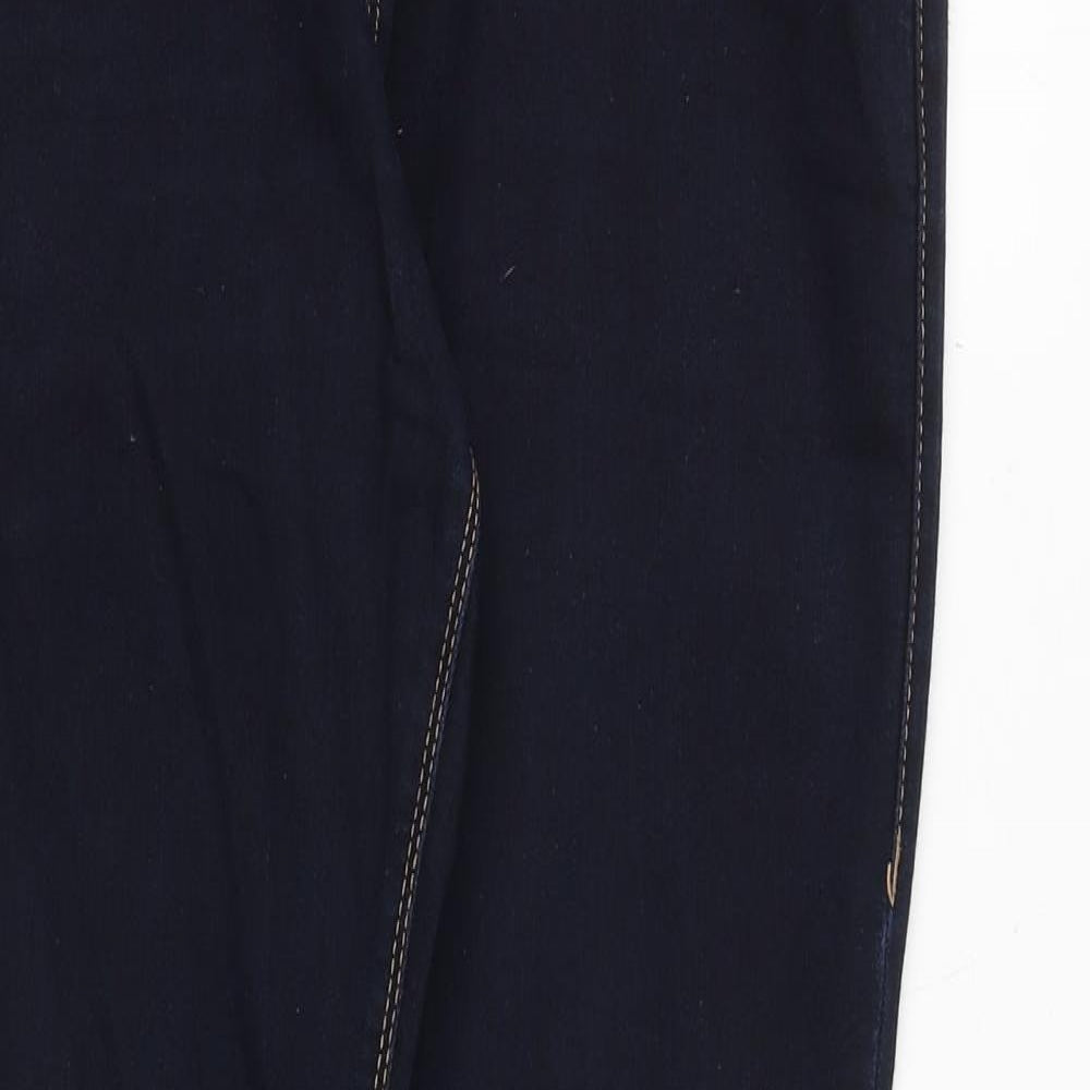 Dorothy Perkins Womens Blue Cotton Skinny Jeans Size 14 Regular Zip