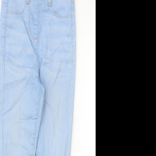 NEXT Girls Blue Cotton Tapered Jeans Size 5 Years Regular