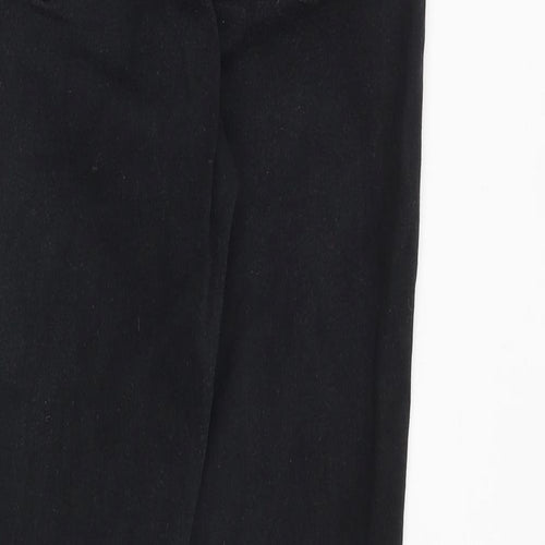 Topshop Womens Black Cotton Skinny Jeans Size 30 in Regular Zip