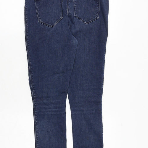 NEXT Womens Blue Cotton Skinny Jeans Size 12 Regular Zip
