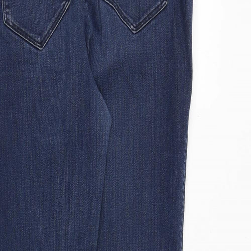 NEXT Womens Blue Cotton Skinny Jeans Size 12 Regular Zip