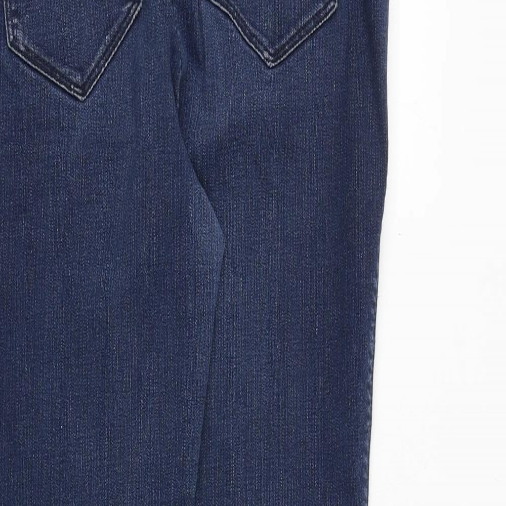 NEXT Womens Blue Cotton Skinny Jeans Size 12 Regular Zip