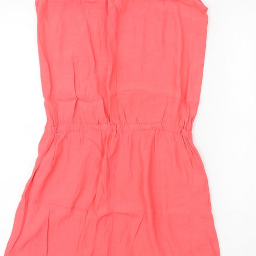 NEXT Womens Pink Polyester A-Line Size 12 V-Neck Pullover