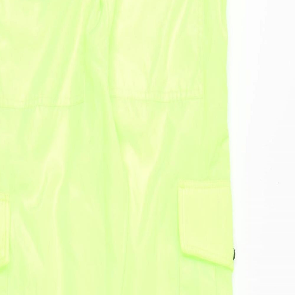 I SAW IT FIRST Womens Green Polyester Cargo Trousers Size 8 Regular Drawstring - Neon