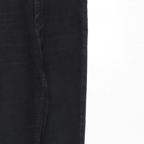 Topshop Womens Black Cotton Skinny Jeans Size 26 Regular Zip