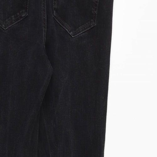 Marks and Spencer Womens Black Cotton Skinny Jeans Size 12 Regular Zip