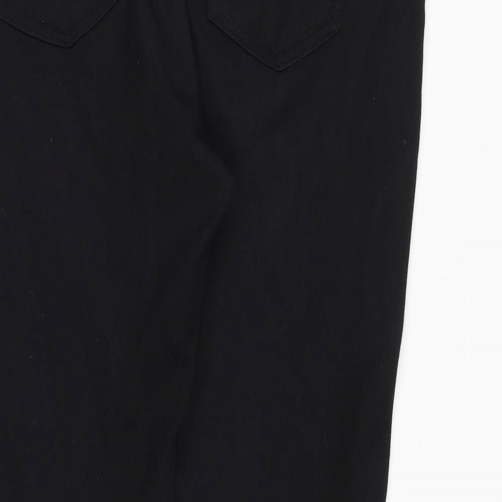 Wallis Womens Black Cotton Jegging Jeans Size 14 Regular Zip